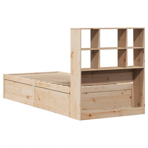 Sengeramme uden madras 75x190 cm massivt fyrretræ