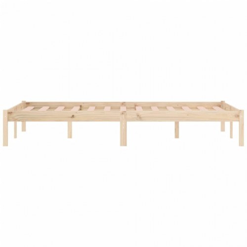 Sengeramme i massivt fyrretræ 152×203 cm - uden madras