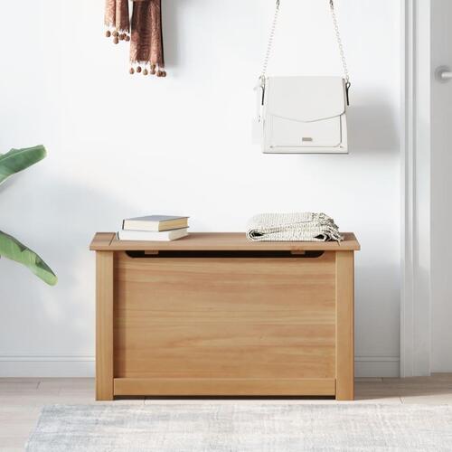 Opbevaringskiste med låg Panama 79x42x46 cm massivt fyrretræ