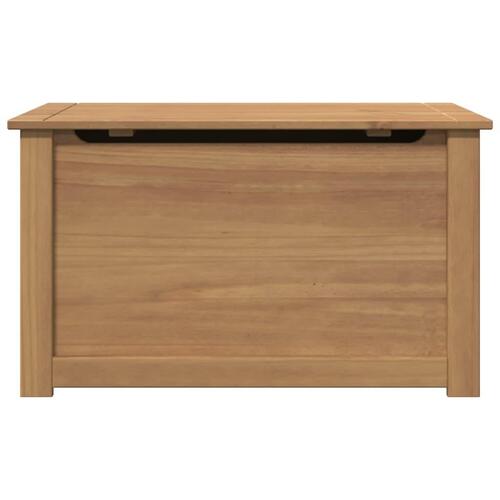 Opbevaringskiste med låg Panama 79x42x46 cm massivt fyrretræ