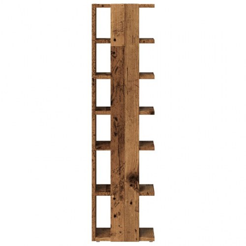 Skoskabe 2 stk. - 28×27×102 cm i konstrueret træ, gammelt træ-look
