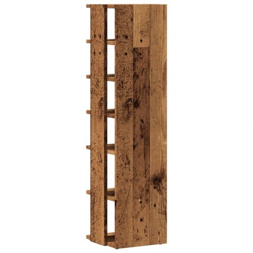 Skoskabe 2 stk. - 28×27×102 cm i konstrueret træ, gammelt træ-look