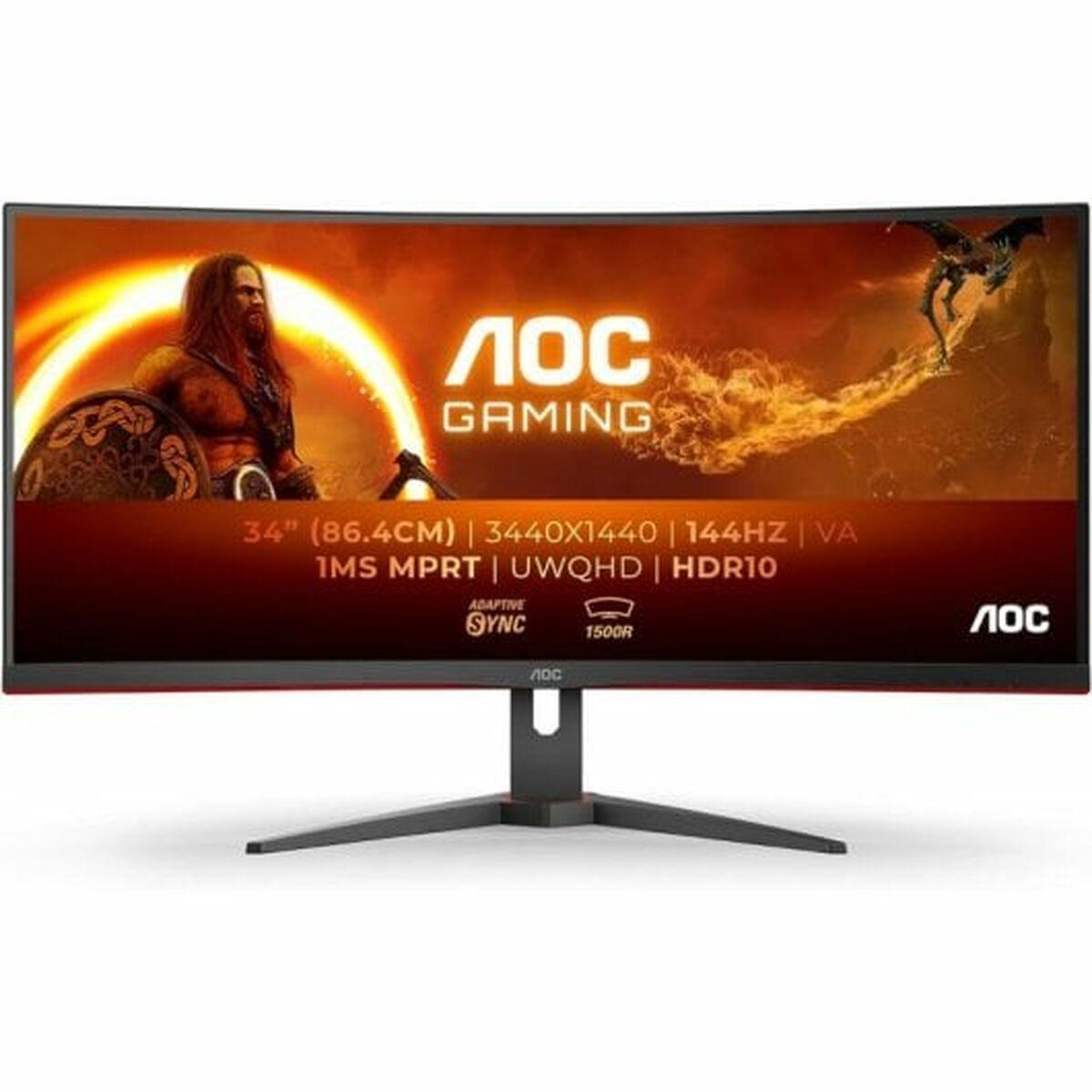 Skærm Aoc Cu34g2xe/bk 34  " 144 Hz