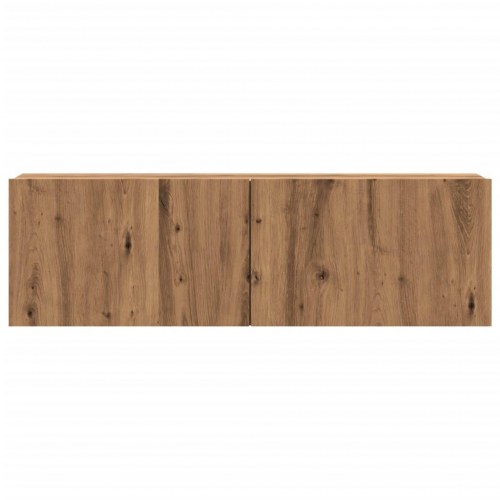 Væghængt tv-bord 100 x 30 x 30 cm med 2 låger