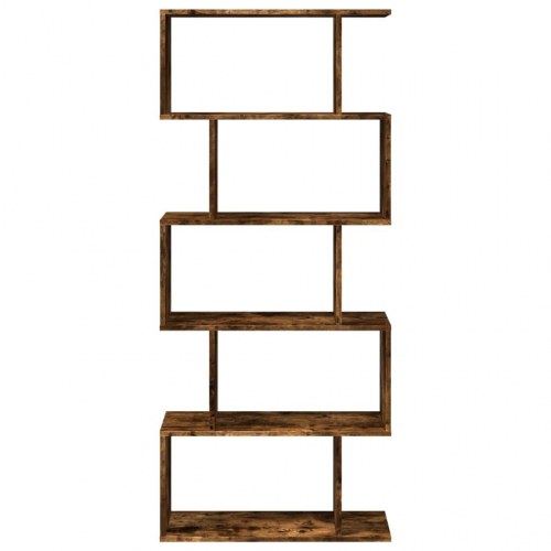 Bogreol som rumdeler i røget egetræ 70 x 24 x 161 cm