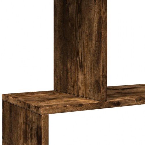 Bogreol som rumdeler i røget egetræ 70 x 24 x 161 cm