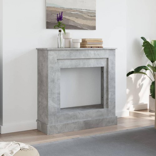 Pejseforsats til LED-flamme 90 x 30 x 90 cm - betongrå