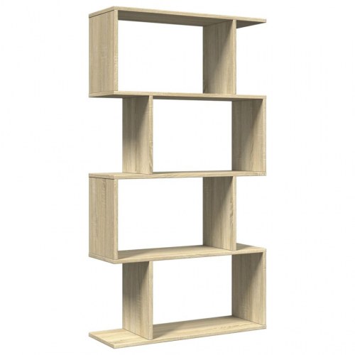 Bogreol/rumdeler 70x24x129 cm 4 niveauer konstrueret træ