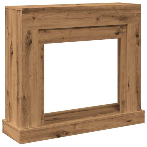 Forsats til pejs 100x30x87,5 cm konstrueret træ kunsteg