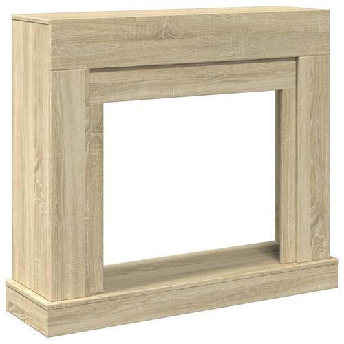 Forsats til pejs 100x30x87,5 cm konstrueret træ sonoma-eg