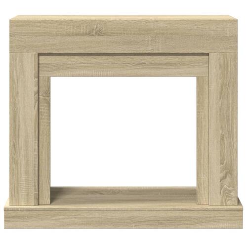Forsats til pejs 100x30x87,5 cm konstrueret træ sonoma-eg
