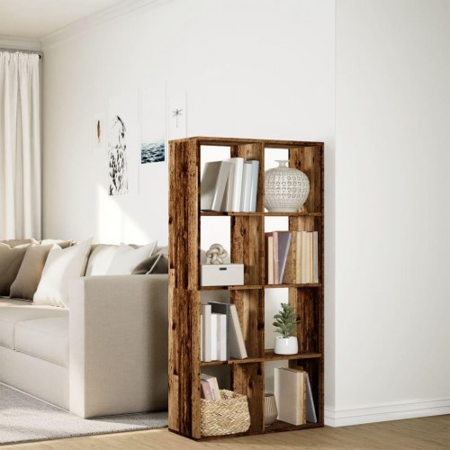 Bogreol som rumdeler 69,5 x 29 x 137,5 cm - antikt træ
