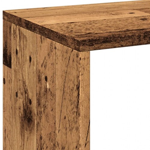 Bogreol som rumdeler 69,5 x 29 x 137,5 cm - antikt træ