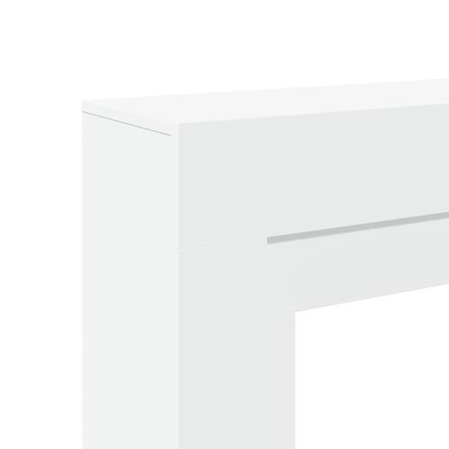 Forsats til pejs 100x30x87,5 cm konstrueret træ hvid