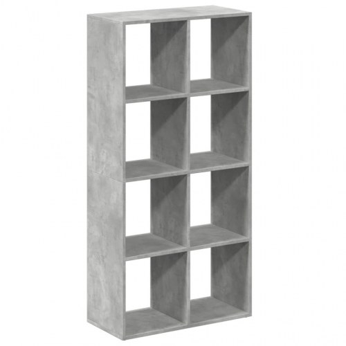 Bogreol som rumdeler 69,5 x 29 x 137,5 cm - betongrå
