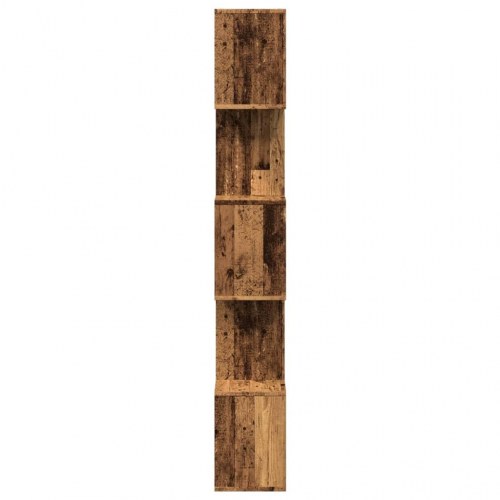 Bogreol/rumdeler i konstrueret træ - antikt træ, 70 x 24 x 161 cm
