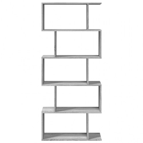 Bogreol/rumdeler 5 niveauer 70 x 24 x 161 cm - grå sonoma-eg