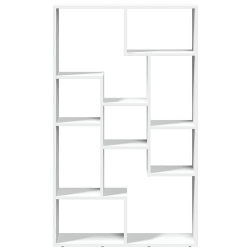 Bogreol 72x20x120 cm konstrueret træ hvid