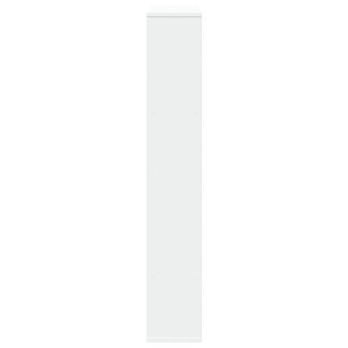 Bogreol 72x20x120 cm konstrueret træ hvid