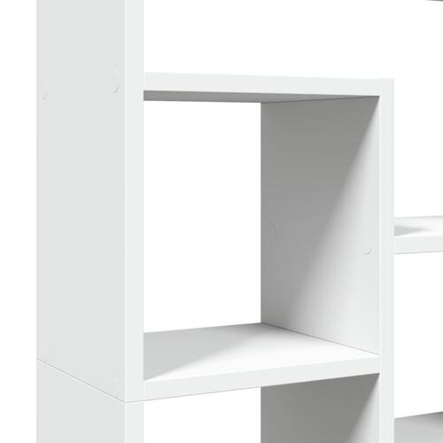 Bogreol 72x20x120 cm konstrueret træ hvid