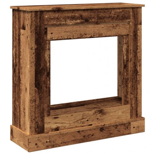 Pejseforsats 90 x 30 x 90 cm - antikt træ