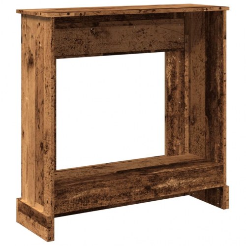 Pejseforsats 90 x 30 x 90 cm - antikt træ