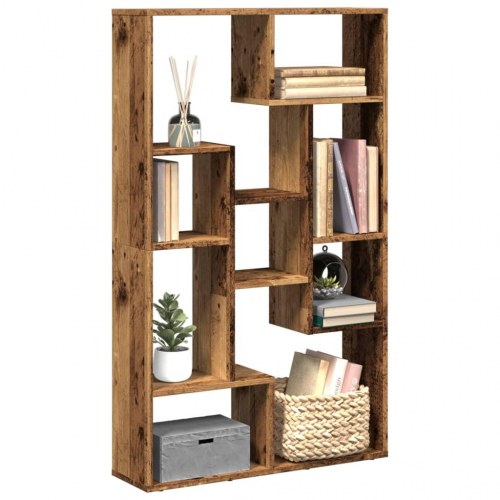 Bogreol 72×20×120,5 cm i antikt træ - reol/rumdeler
