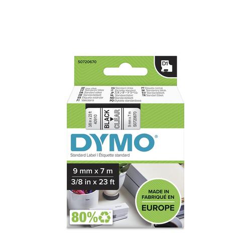 Lamineret tape til mærkningsmaskiner Dymo LM D1 Sort
