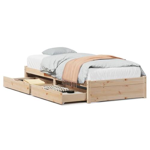 Sengeramme uden madras 90x200 cm massivt fyrretræ