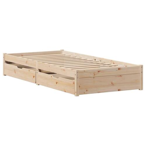 Sengeramme uden madras 90x200 cm massivt fyrretræ