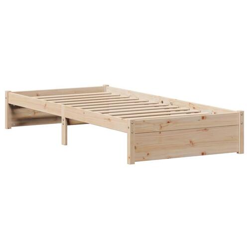 Sengeramme uden madras 90x200 cm massivt fyrretræ
