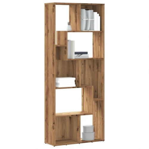 Bogreol i håndlavet eg 67×24×161 cm - konstrueret træ