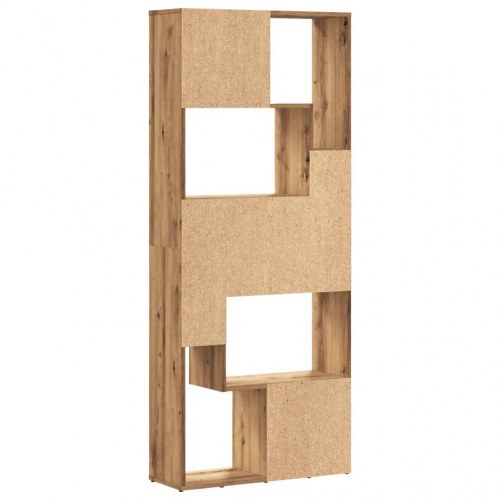 Bogreol i håndlavet eg 67×24×161 cm - konstrueret træ