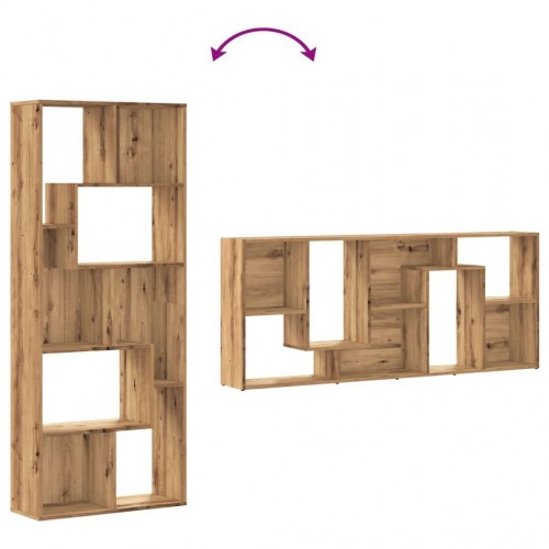Bogreol i håndlavet eg 67×24×161 cm - konstrueret træ