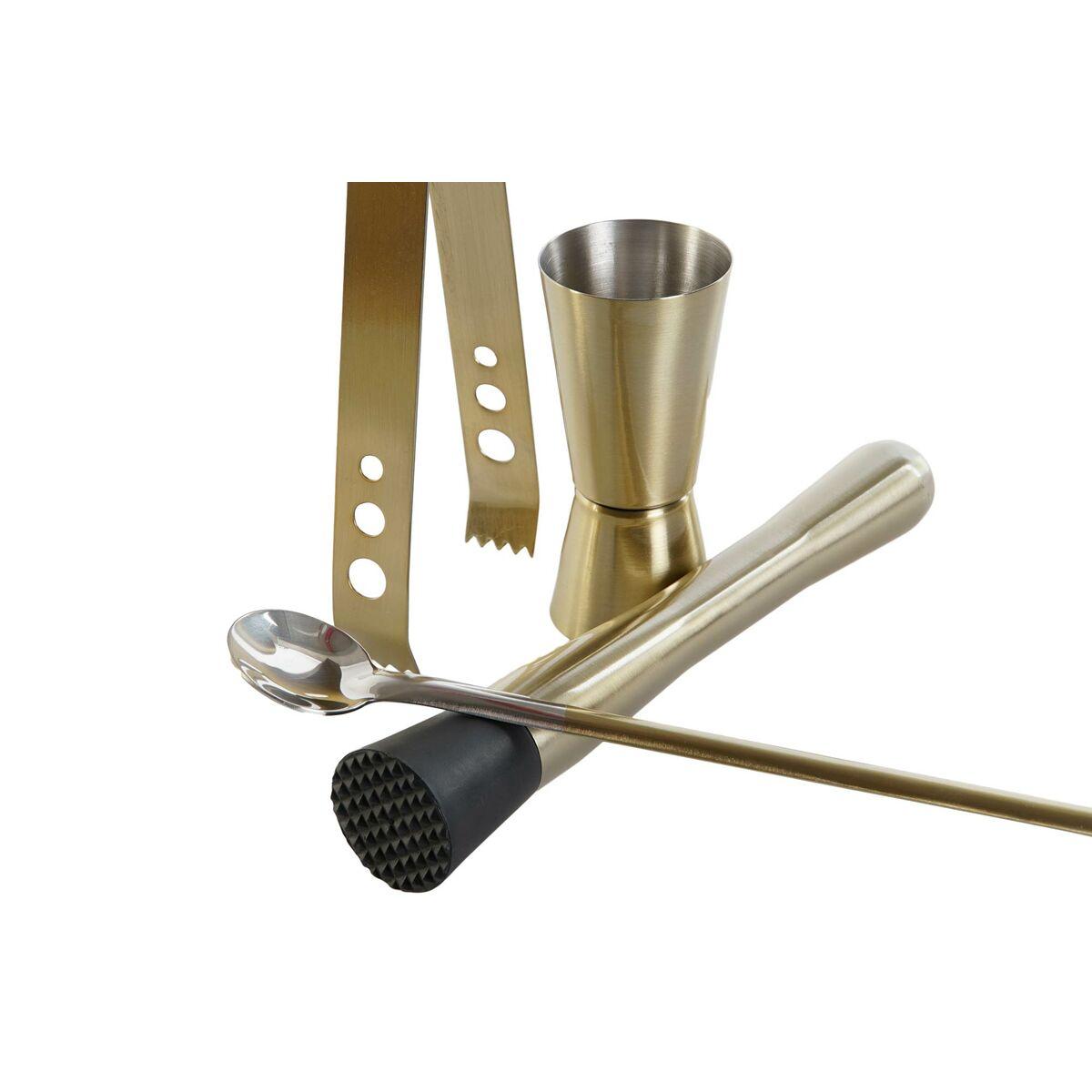 Cocktailsæt - gylden rustfrit stål, 500 ml (8 × 8 × 21 cm)