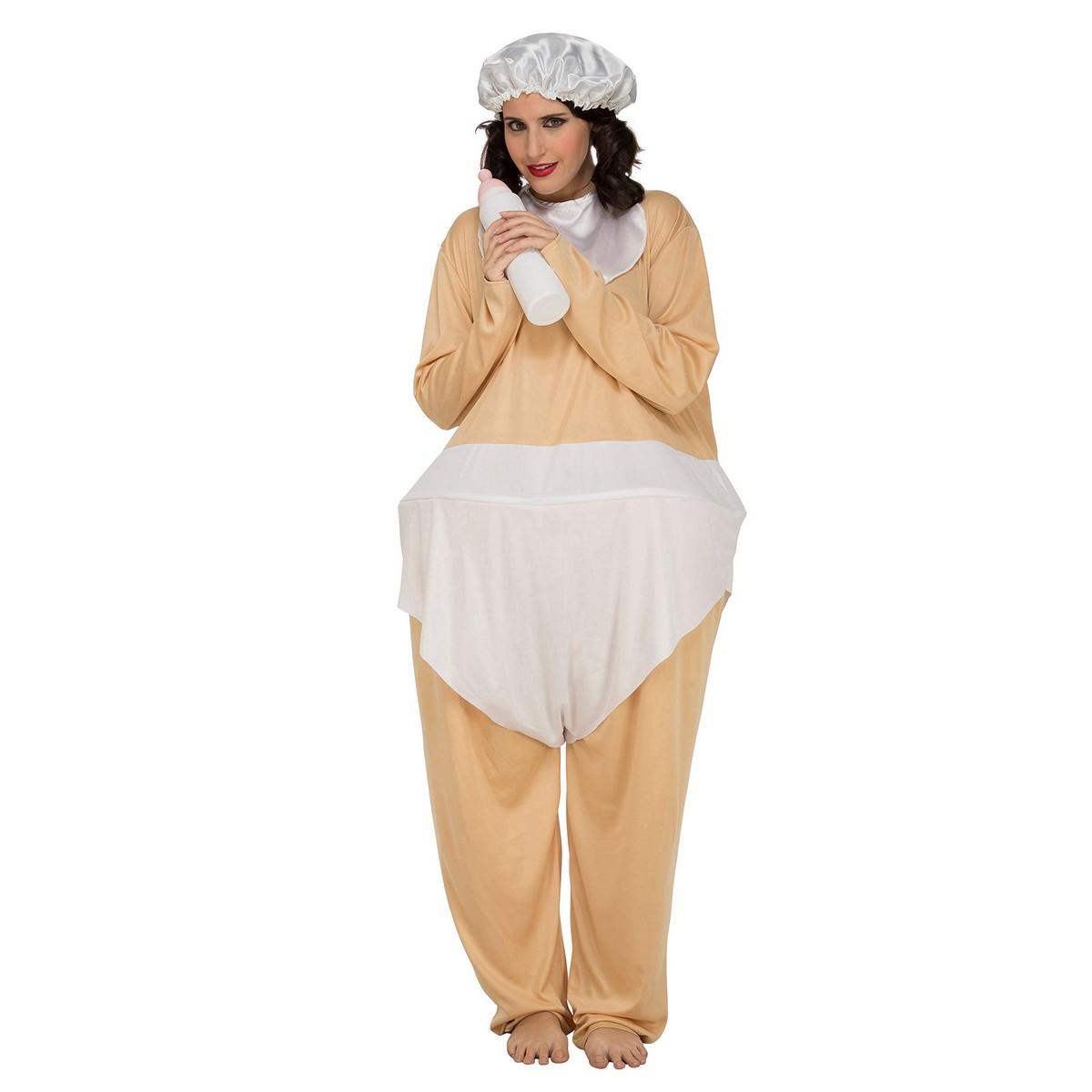 Kostume til voksne Baby Kæmpe Onesize (3 Dele)