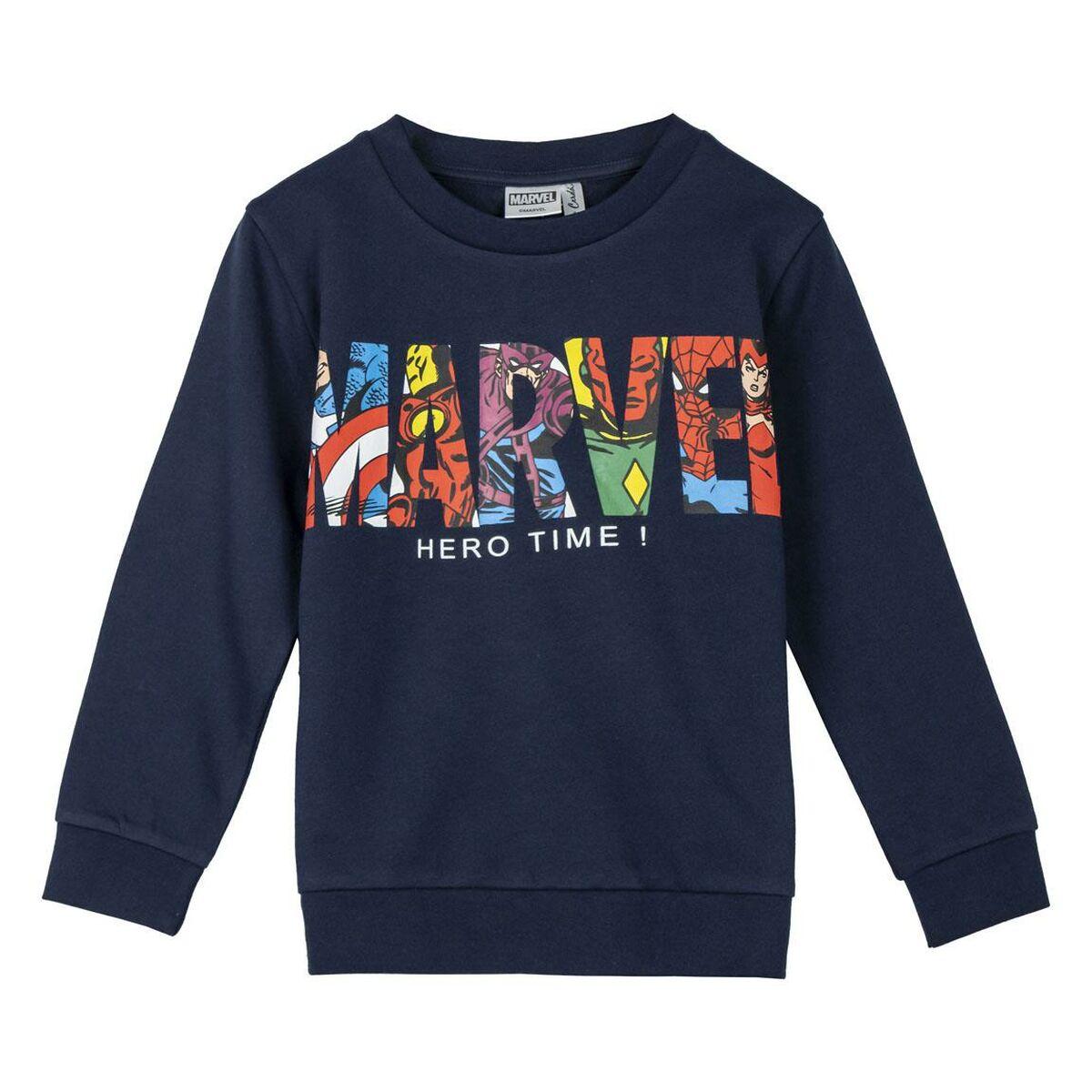 Sweaters uden Hætte til Børn Marvel Mørkeblå 6 år