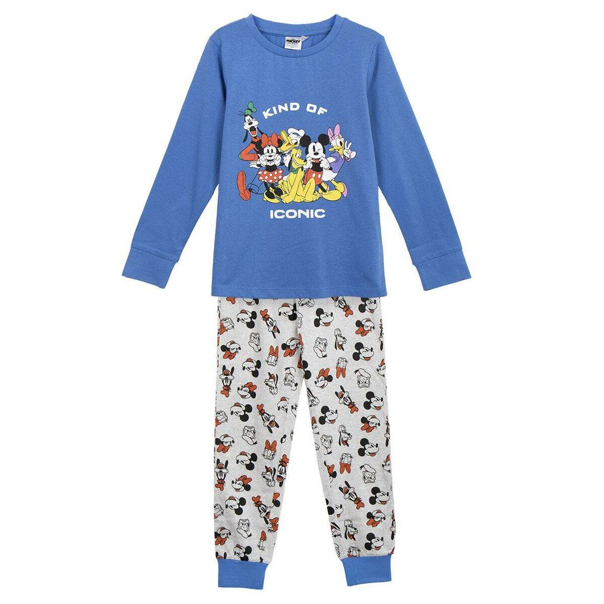 Mickey Mouse Pyjamas Til Drenge Blå 6 år 100 Bomuld