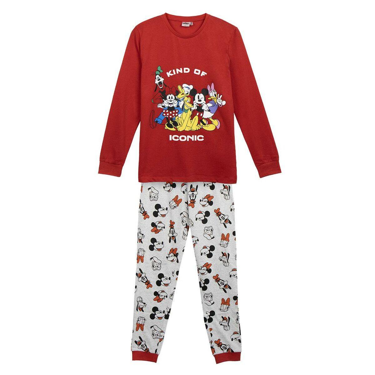 Mickey Mouse Nattøj I Bomuld Rød Xl Dame/unisex
