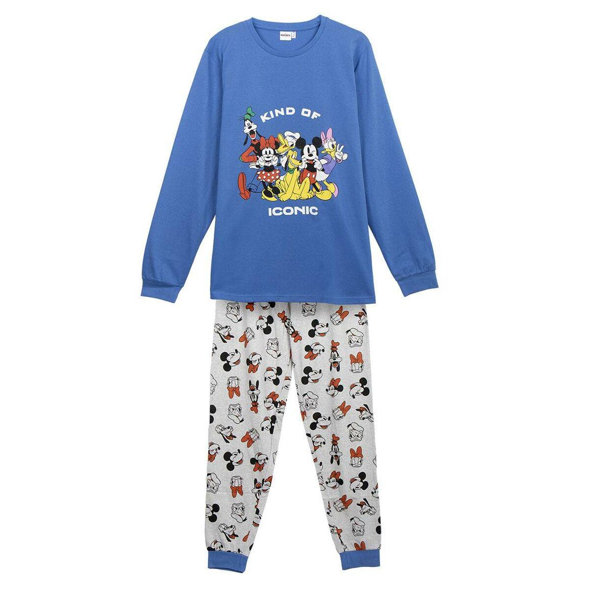 Mickey Mouse Nattøj Til Mænd Blå Pyjamas Str M
