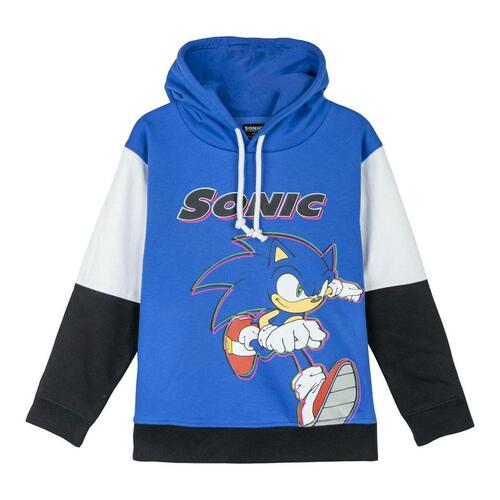 Hættetrøje til Børn Sonic Blå 12 år