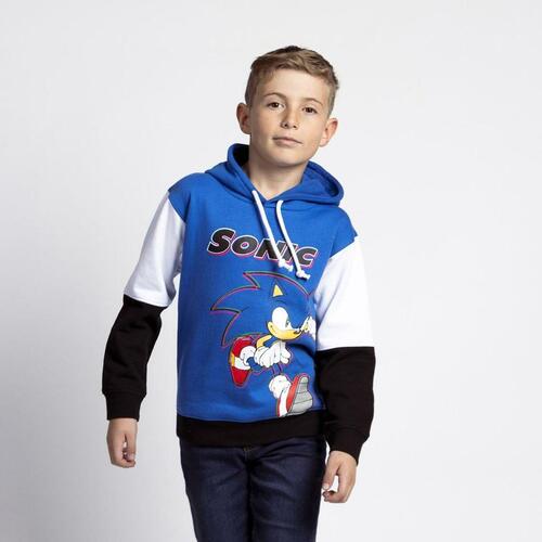 Hættetrøje til Børn Sonic Blå 12 år