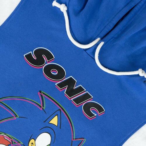 Hættetrøje til Børn Sonic Blå 12 år