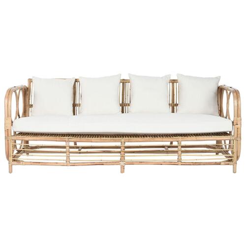 Sofa Home ESPRIT Hvid Natur 192 x 72 x 75 cm