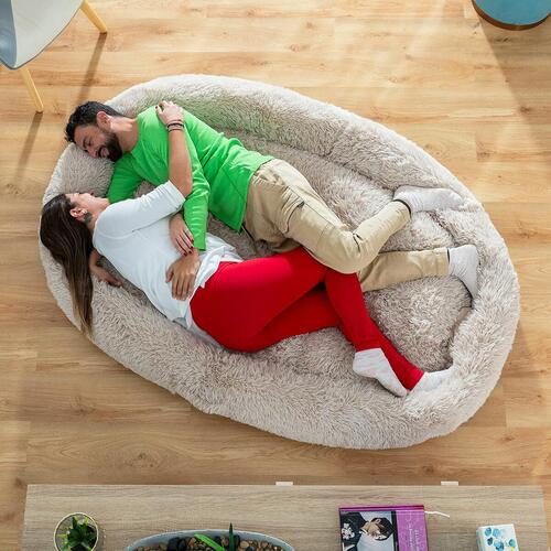 Hundeseng til mennesker - Human Dog Bed XXL Beige (OUTLET B)
