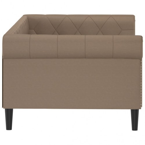 Daybed 90 x 200 cm i kunstlæder - cappuccinofarvet sovesofa