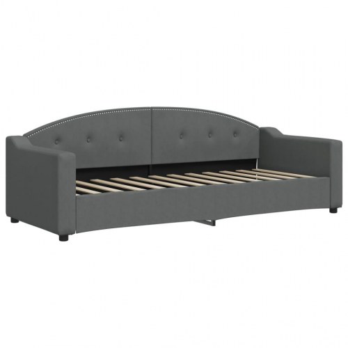 Daybed 80×200 cm i stof - mørkegrå sovesofa/gæsteseng