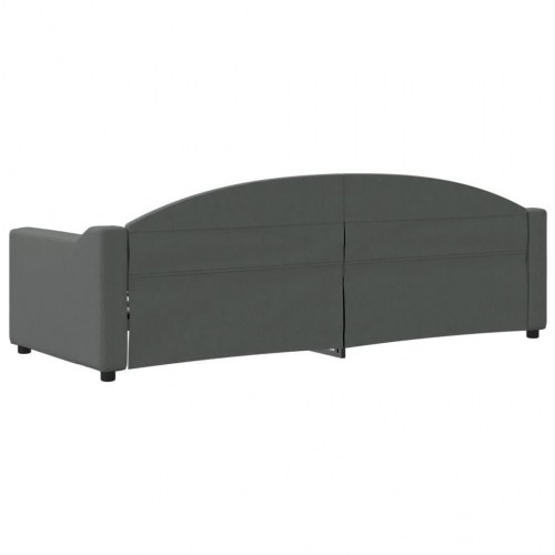 Daybed 80×200 cm i stof - mørkegrå sovesofa/gæsteseng
