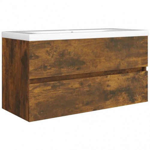 Vaskeskab 90 x 38,5 x 45 cm - røget egetræ
