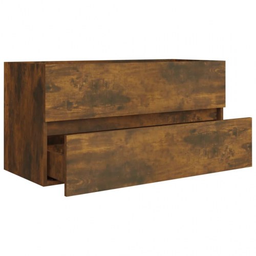 Vaskeskab 90 x 38,5 x 45 cm - røget egetræ